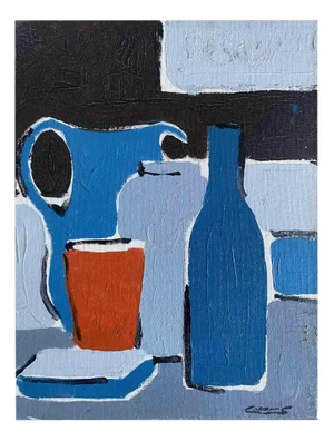 Claude Decamps, The Still Life, Oil on Canvas, 1970s
