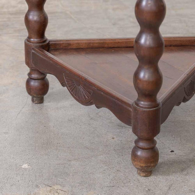 1940s French Bobbin Wood Side Table For Sale - Image 10 of 13