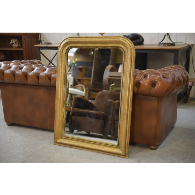 Gold Louis Philippe Gold Leaf-Gilded Mercury Mirror, 19th Century For Sale - Image 8 of 8