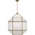 Morris Large Lantern in Gilded Iron with Frosted Glass Designer: Suzanne Kasler Canopy: 4.75" Round Mounting: Chain Shade...