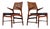 Teak and Cane Vintage Dining Chairs by E Knudsen for Jensen & Lykkegaard - a Pair For Sale