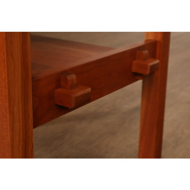 Stickley Mission Collection Pair Of Cherry Tile Top End Tables For Sale - Image 12 of 18