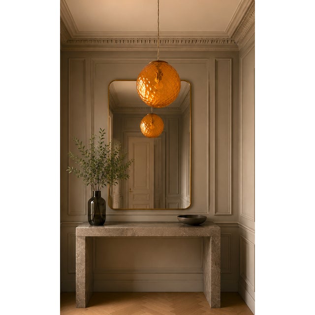 Orange Murano Glass Baloton Pendant Lamp, 1980s For Sale - Image 10 of 17