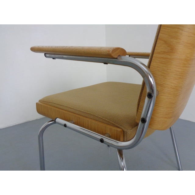Vintage Conference Armchair in Oak and Chrome from Duba Møbelindustri, Denmark, 1960s For Sale - Image 16 of 18