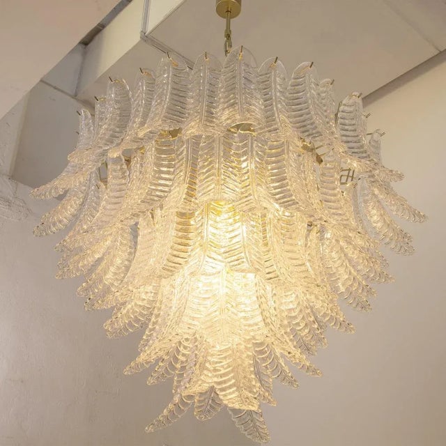 1990s Large Murano Glass Crystal Color Suspension Chandelier, Italy, 1990s For Sale - Image 5 of 12