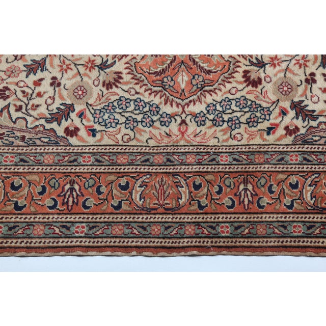 Vintage Turkish Hand Knotted Area Rug With Central Floral Medallion -4' X 6' For Sale In Tampa - Image 6 of 10