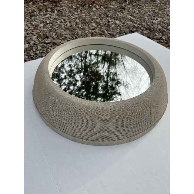 Vintage Corrugated Cardboard Mirror by Flute Chicago For Sale - Image 4 of 7