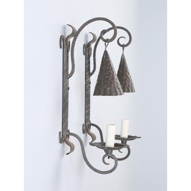 Antique Pair of Arts and Craft Wall Sconces in completely all original unrestored condition. The Arts and Craft Wall...