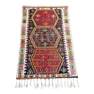 Antique Turkish Anatolian Kilim Rug of Matrimony For Sale