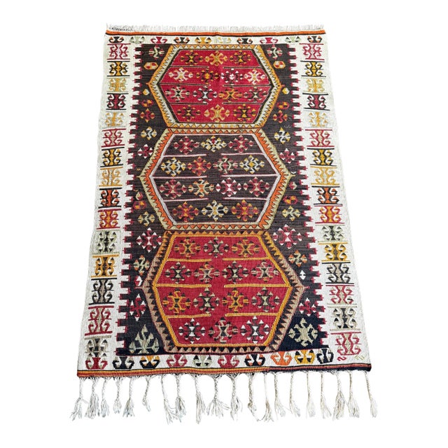Antique Turkish Anatolian Kilim Rug of Matrimony For Sale