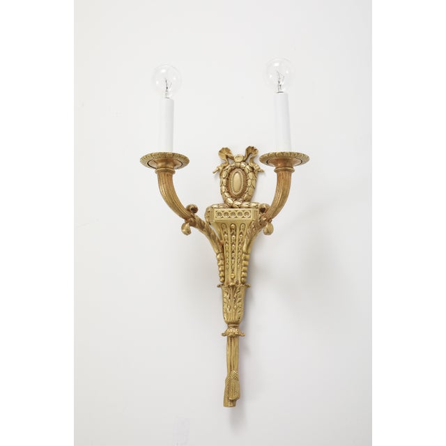 1950's French Bronze Sconces For Sale - Image 11 of 14