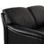 Animal Skin Atlanta 2-Seater Sofa and Armchair in Black Leather from Lauuser, Set of 2 For Sale - Image 7 of 18