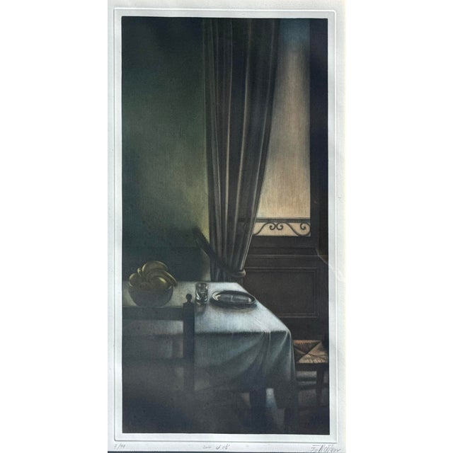 A beautifully atmospheric mezzotint titled Soir d'Été by French artist Christian Wouters, signed and numbered 7/99 in...