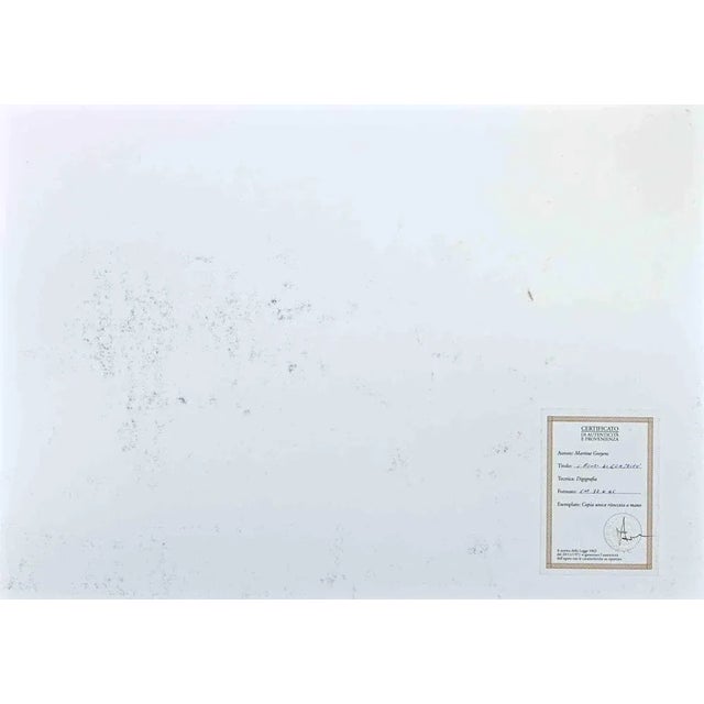 Contemporary Martine Goeyens, Flowers, Digigraph Print, Late 20th Century For Sale - Image 3 of 4