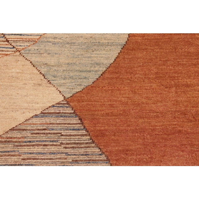 Contemporary Gabbeh Orange/Brown Wool Rug - 6'2'' X 9'3'' For Sale In New York - Image 6 of 10