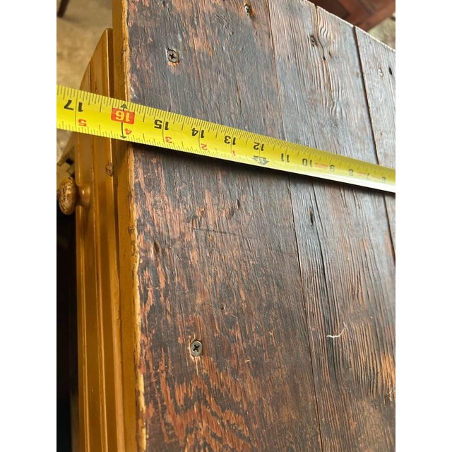 Antique Early American Primitive Style Painted Pie Safe Punched Tin Cabinet Cupboard. For Sale - Image 12 of 17