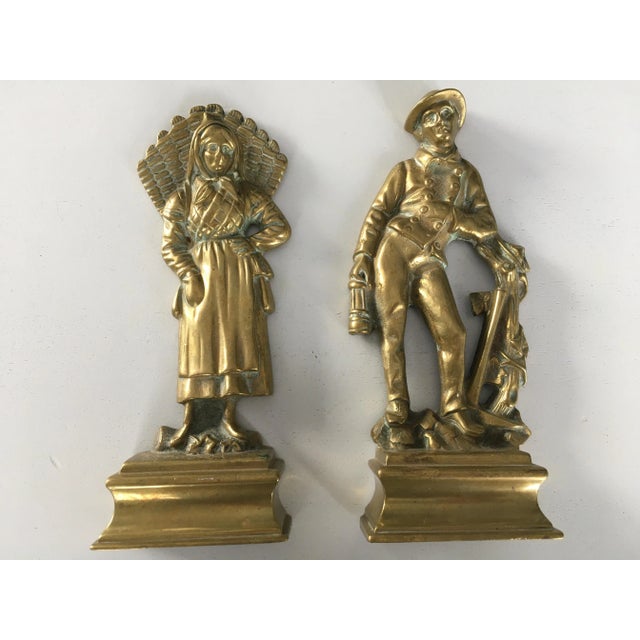 Brass Figures, 1950s, Set of 2 For Sale - Image 3 of 12