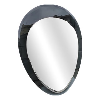 Vintage Grey Teardrop Mirror from Veca, 1970s For Sale