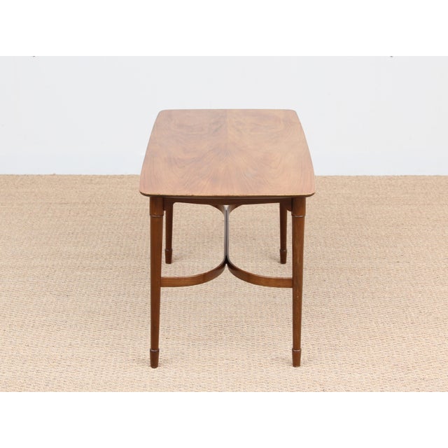 Walnut & Mahogany Coffee Table, 1950s For Sale - Image 4 of 10