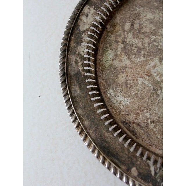 Gorham Silver Co. Antique Gorham Silver on Copper Tray For Sale - Image 4 of 7