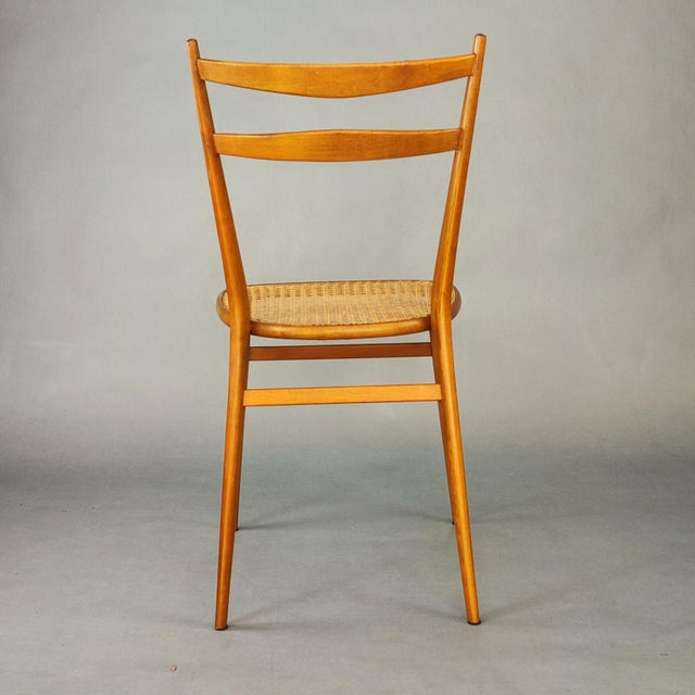 Mid-Century Modern Chiavarine Chairs in Vienna Straw, 1950s, Set of 4 For Sale - Image 3 of 9