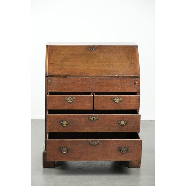 Antique English Oak Secretary, 18th Century For Sale - Image 4 of 16