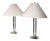 Late 20th Century Hollywood Regency Chrome and Brass Table Lamps - a Pair For Sale