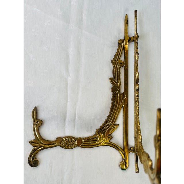 Vintage Large Brass Easel Stand For Sale - Image 9 of 12