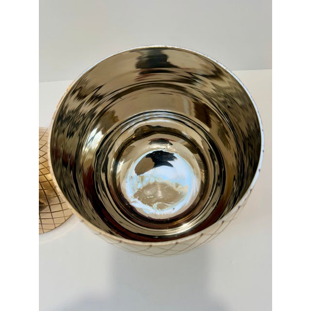 Hollywood Regency 1960s Extra Large Brass Pineapple Ice Bucket, Hollywood Regency Style For Sale - Image 3 of 11