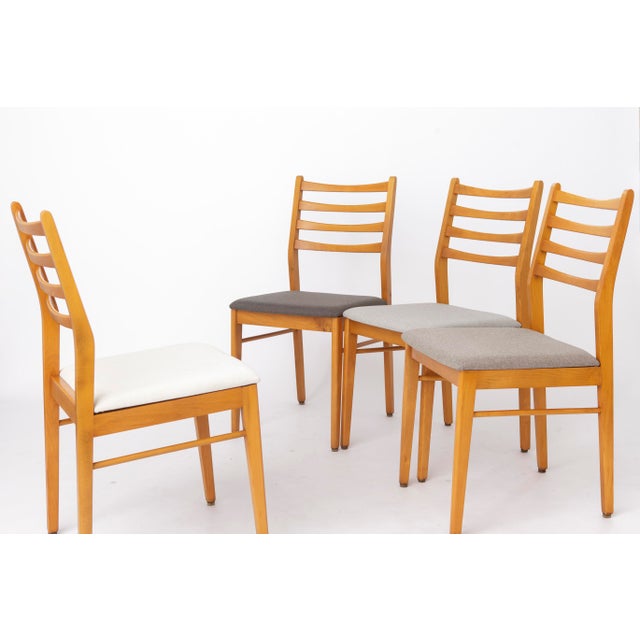 Wood Mid-Century Modern German Beech Dining Chairs, 1970s, Set of 4 For Sale - Image 7 of 11