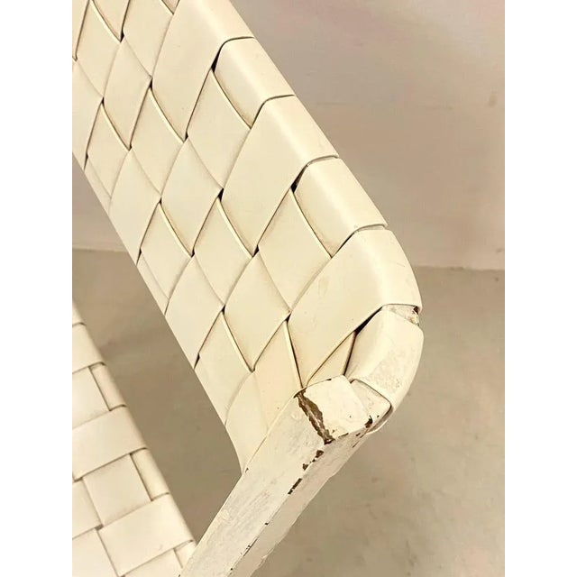 Metal Leather Chairs, 1980s, Set of 4 For Sale - Image 7 of 13