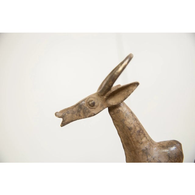Metal Vintage African Bronze Wildebeest For Sale - Image 7 of 9