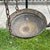 Antique Handmade Silver on Copper Handing Cauldron/Pot on Rusted Iron Chain For Sale - Image 12 of 12