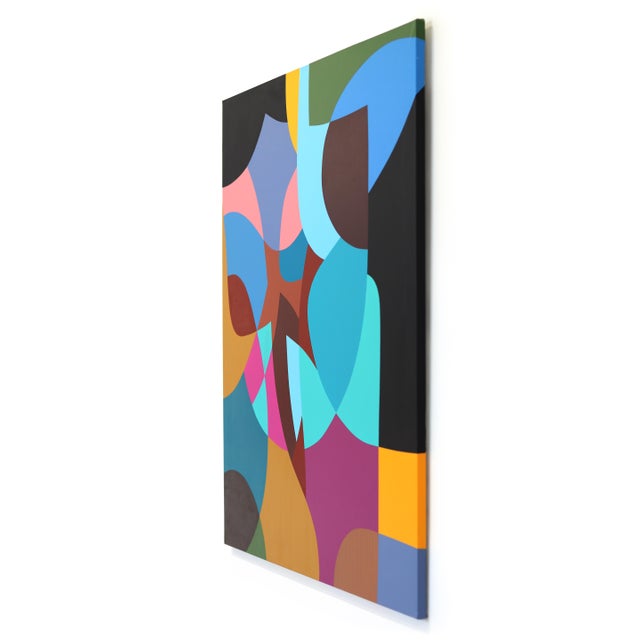 Tree of Life - Abstract Vibrant Colorful Geometric Shape Painting Original Artwork by Federico Pinto Schmid For Sale In Los Angeles - Image 6 of 9