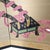 Japanese Showa Byobu Screen Divider "Flower Cart" Four Panel Japan 71"l For Sale - Image 4 of 10