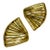 1980s Yaacov Heller Sterling Silver & Gold Vermeil Brutalist Clip on Earrings - Set of 2 For Sale