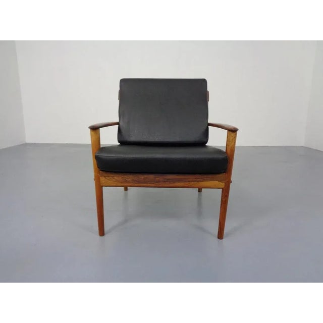 Grete Jalk Danish Rosewood Model 56 Armchair by Grete Jalk for Poul Jeppesen, 1960s For Sale - Image 4 of 18