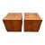 Pair of Mid Century Walnut Cube Tables For Sale