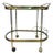 Oval Shaped Two-tier Brass Italian Tea or Bar Cart For Sale