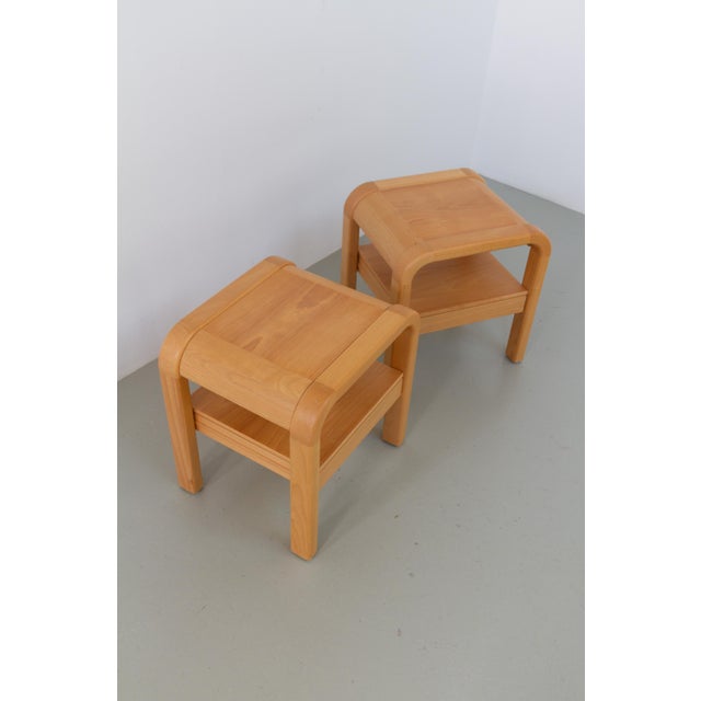 Danish Bedside Tables in Beech by Villy Nørgaard, 1980s, Set of 2 For Sale - Image 4 of 16