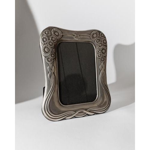 Vintage Art Deco Silver Plated Picture Frame, 1970s For Sale - Image 6 of 11
