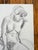 Mid-Century Modern Barbara Beck Figurative Nude Charcoal Sketch 1970s For Sale - Image 3 of 4