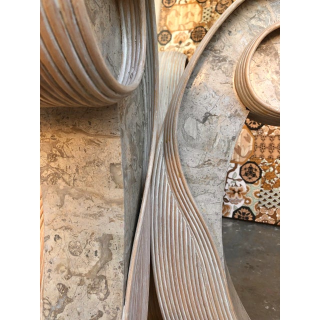 Vintage Coastal Twisted Pretzel Rattan Dining Table. Circa 1980s For Sale - Image 10 of 13