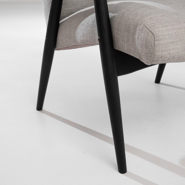 1960s Czech Upholstered Armchairs, a Pair For Sale - Image 4 of 5