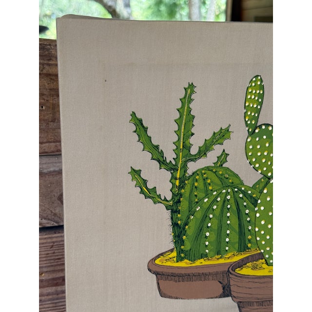 Mid-Century Modern Mid-20th Century Ed Tillary Cactus Textile Wall Hanging For Sale - Image 3 of 10