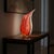 Murano Style Sommerso Art Glass Vase-Red Gold-Hand Blown-Modernist-Sculptural For Sale - Image 6 of 11