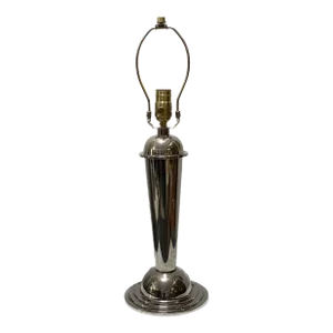 Mid Century Modern Machine Age Polished Chrome Table Lamp