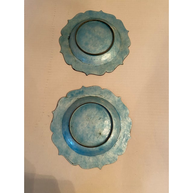 Pair of Early 20th Century Chinese Cloisonné Enamel Plates For Sale - Image 11 of 12