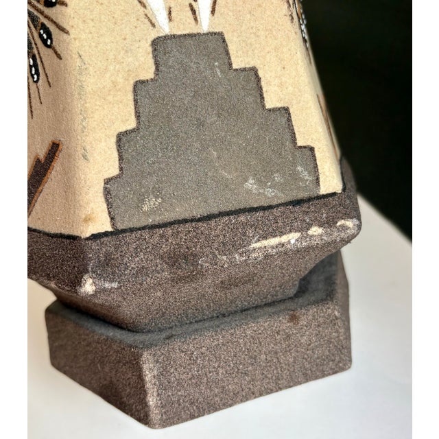 Vintage Southwestern Native American-Inspired Geometric Table Lamp For Sale - Image 9 of 11