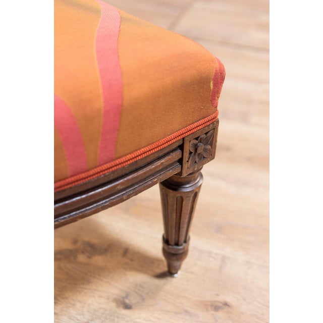 Mid 20th Century 20th Century French Walnut Chair and Ottoman For Sale - Image 5 of 14